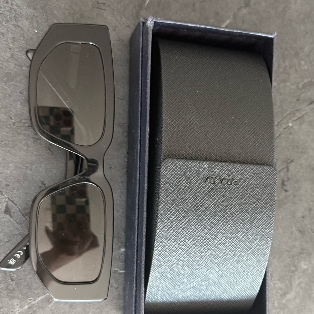 Prada Black Rectangular Sunglasses - image 2